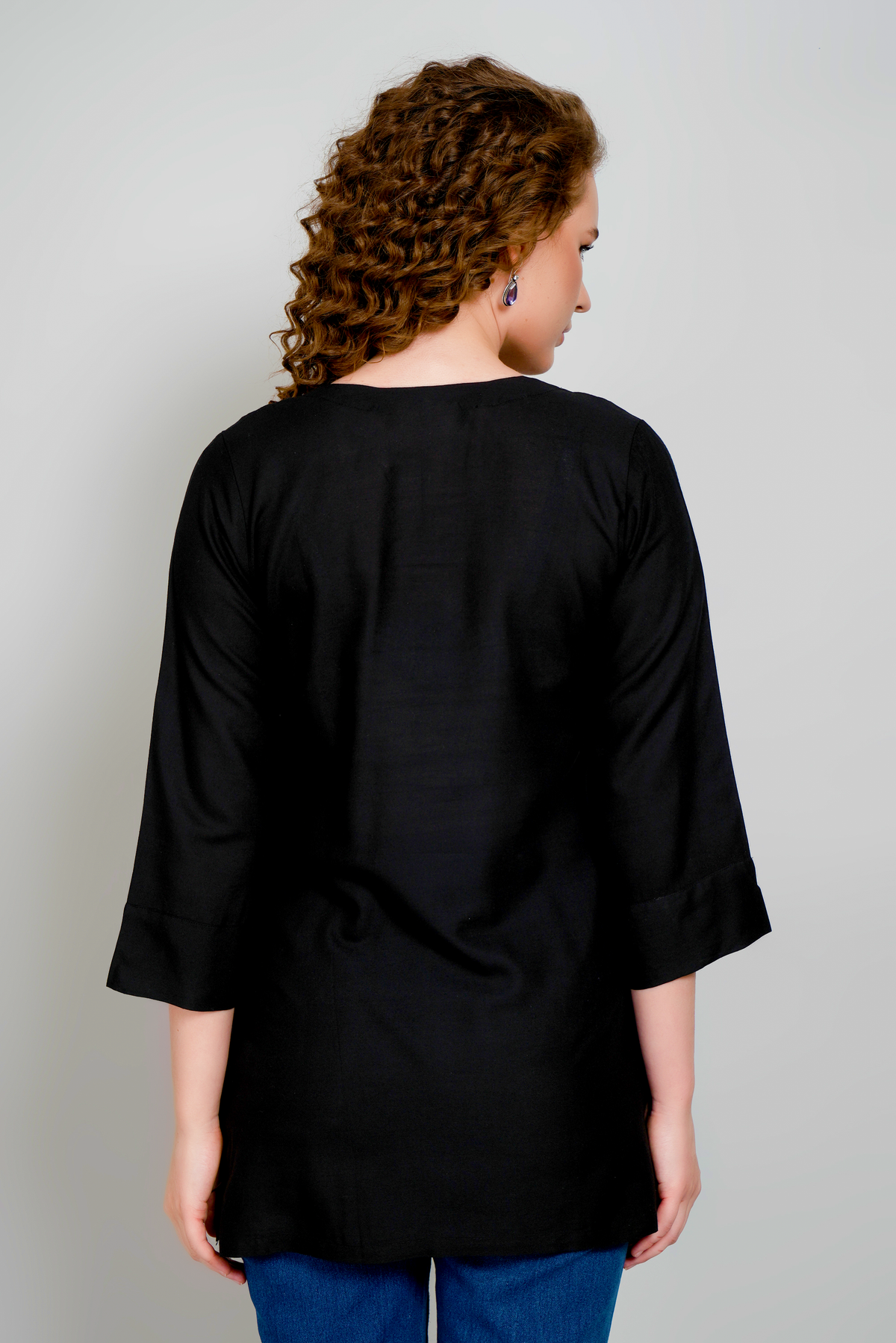 Sufiana Black Short Tunic