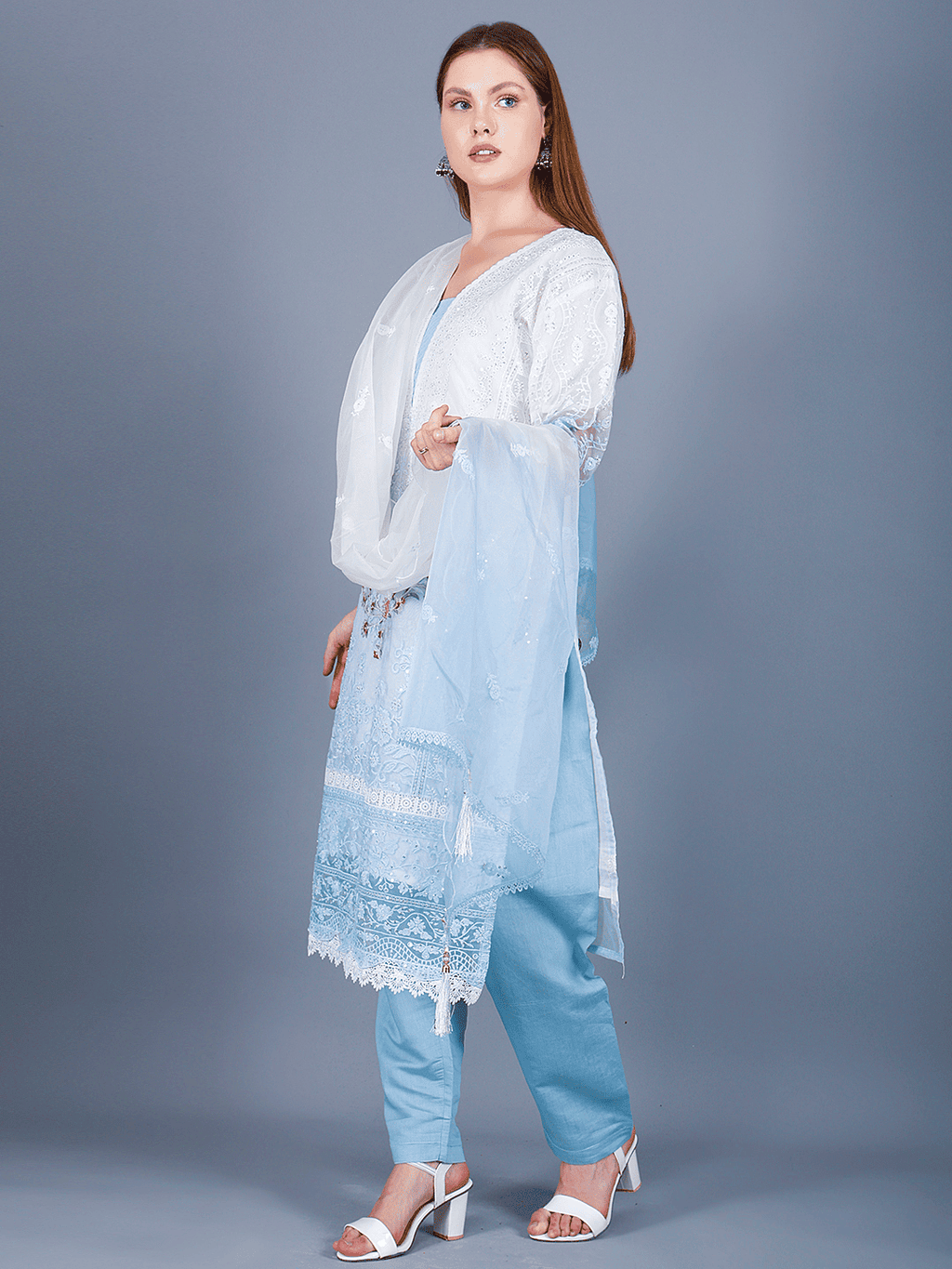 Sufiana Style Embroidered Kurta Pant Set