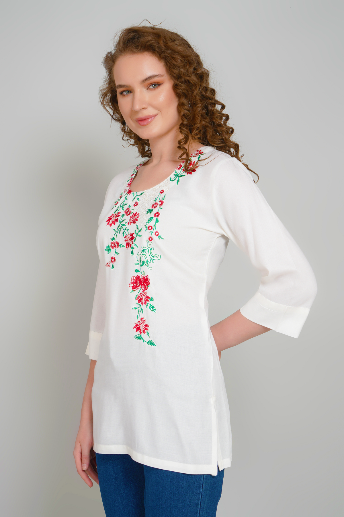 Sufiana Off White Tunic For Women