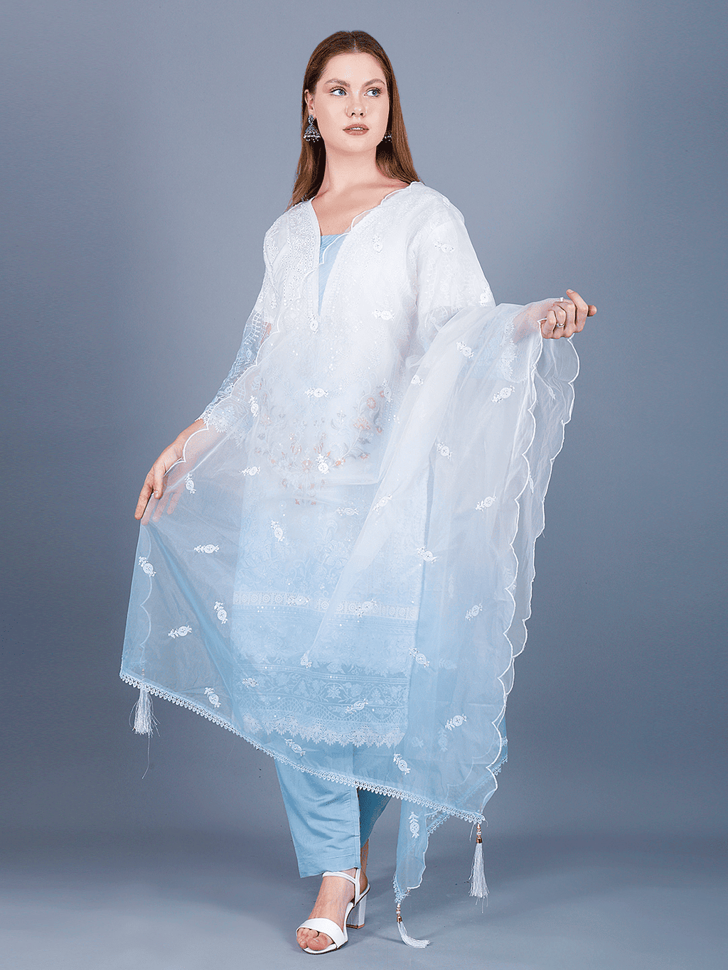 Sufiana Style Embroidered Kurta Pant Set
