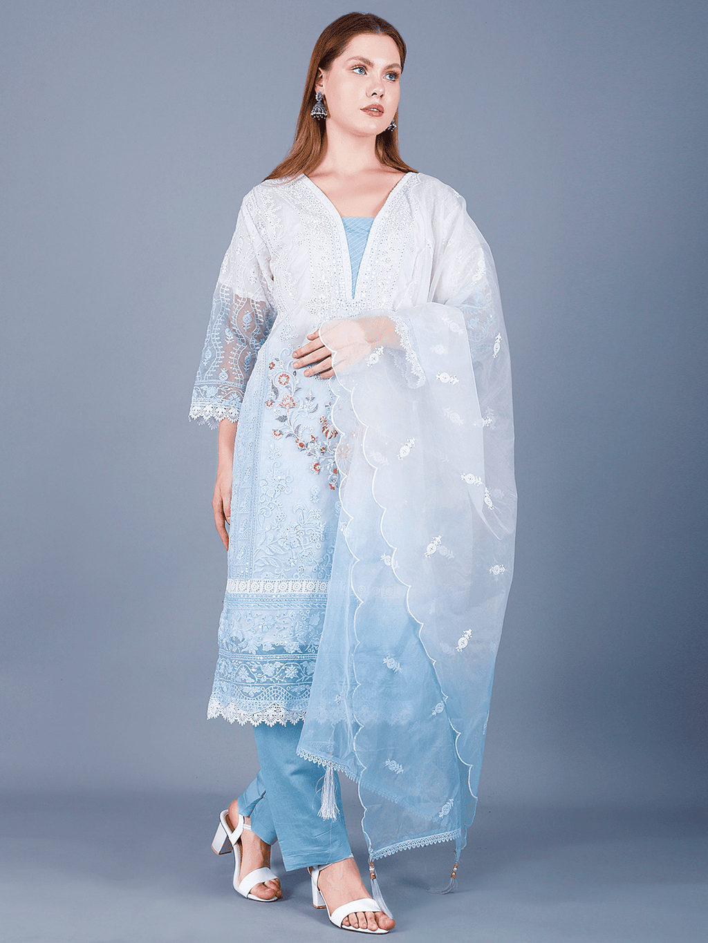 Sufiana Style Embroidered Kurta Pant Set